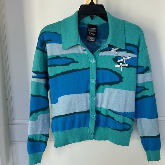 BoxLunch Studio Ghibli Spirited Away Chihiro & Haku Scenic Cardigan XS Juniors - Picture 3 of 12